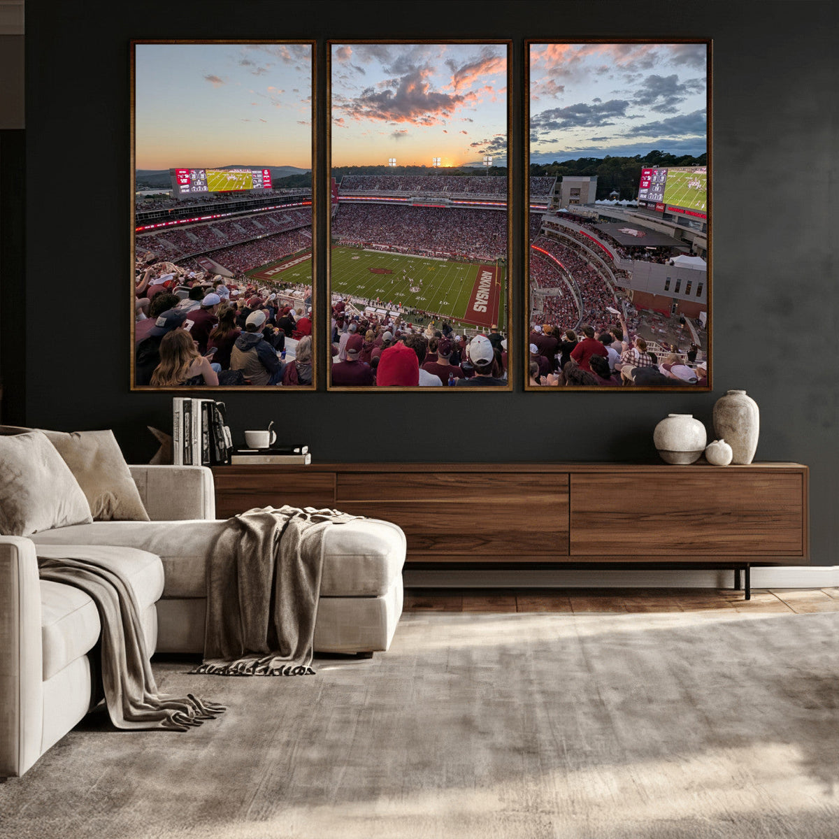 Donald W. Reynolds Razorback Stadium Wall Art Canvas Print –