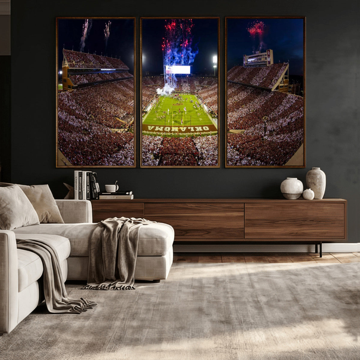 Oklahoma Memorial Stadium Wall Art Canvas Print – Oklahoma