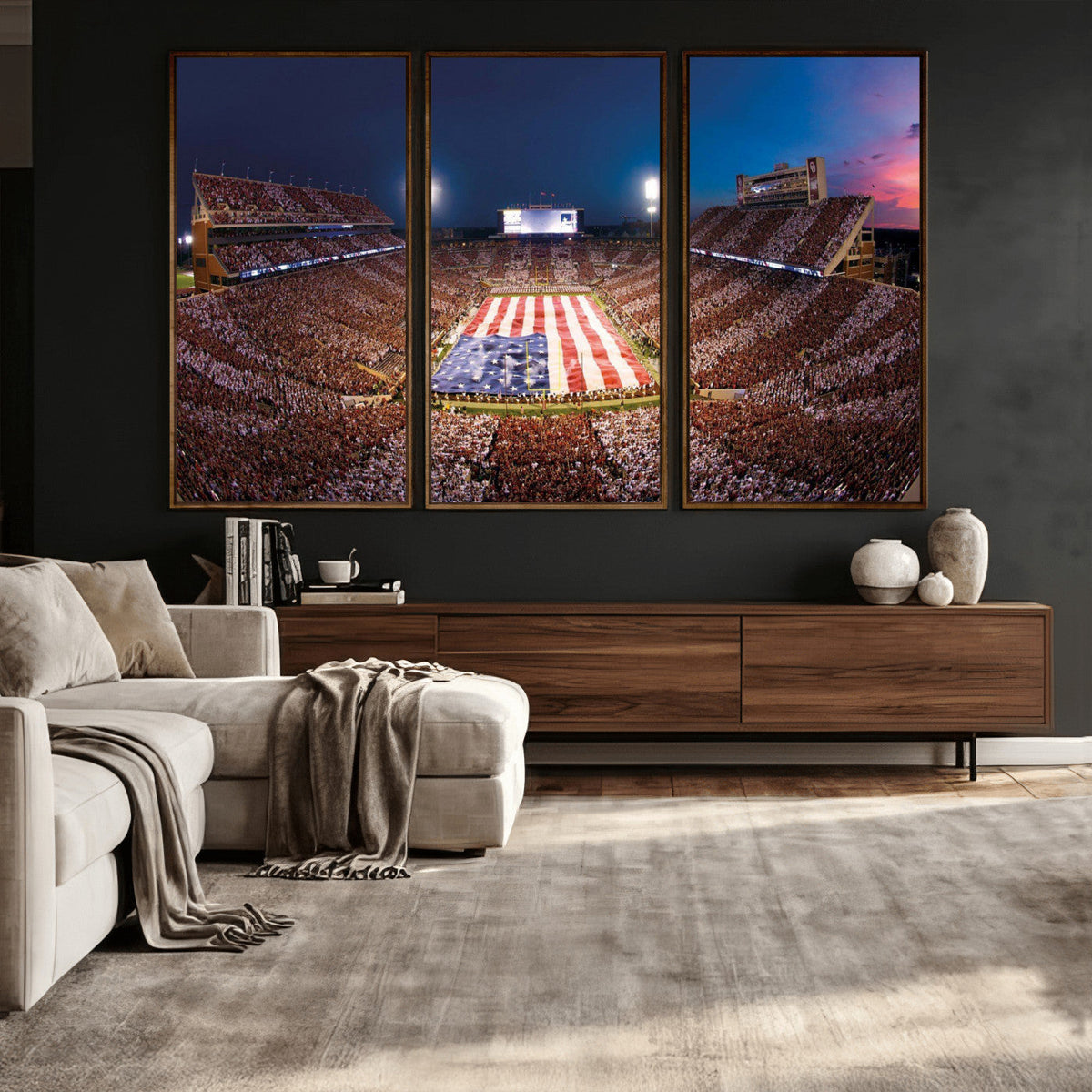 Oklahoma Memorial Stadium Wall Art Canvas Print – Oklahoma