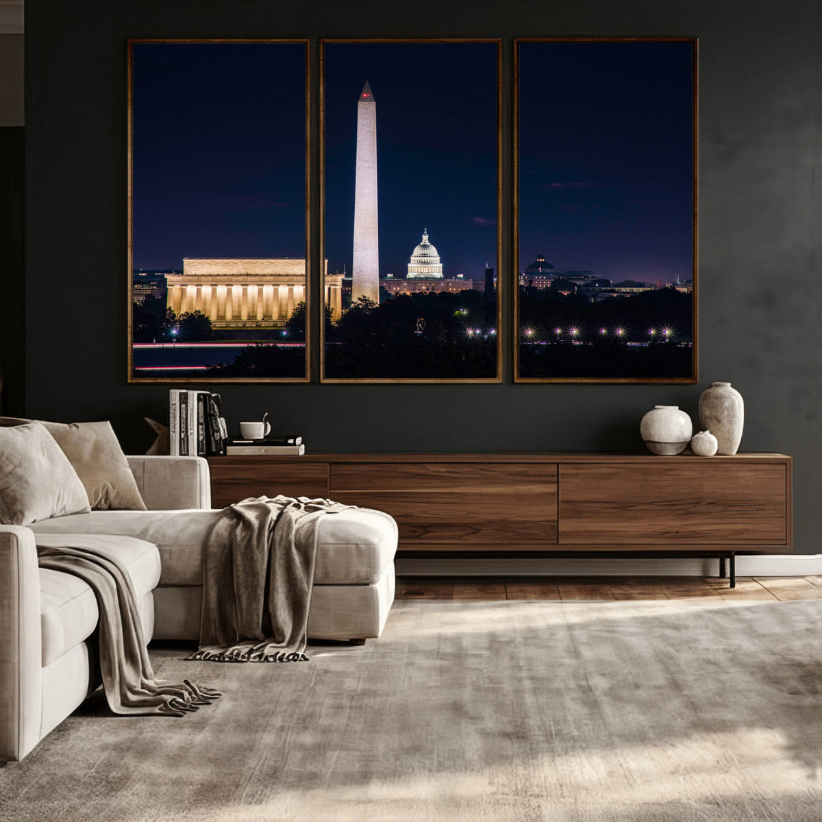 Washington White House Skyline Wall Art Canvas Print –