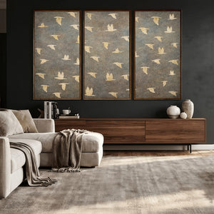 Abstract Birds Wall Art Canvas Print