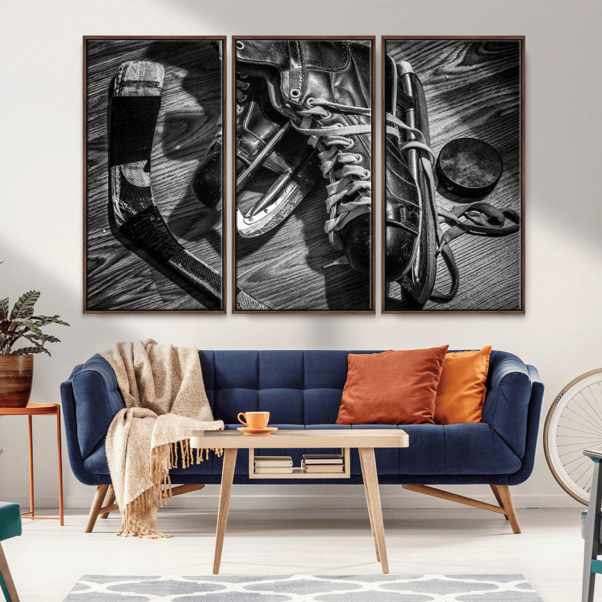 Old Pair of Mens Skates Wall Art Canvas, Men Skates Wall Art