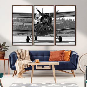 Wall Art Old War Plane Canvas Print