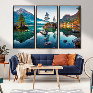 Crystal Clear Lake Wall Art | Mountains Wall Art Canvas | 3