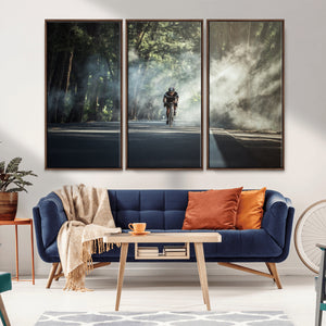 Cycling Road Bike in the Morning, Cycling Road Bike Canvas