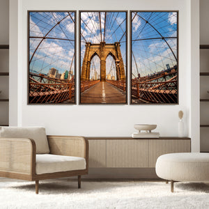 Brooklyn Bridge Manhattan Wall Art Canvas Print