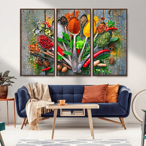 Spoonful of Spices Cooking Wall Art Canvas Print - Vibrant