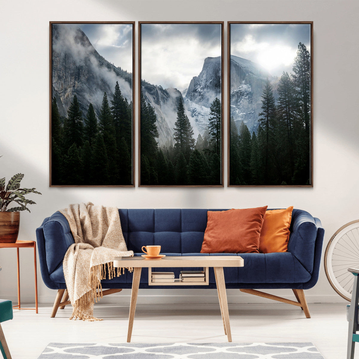 Yosemite National Park El Capitan Foggy Mountain Wall Art |