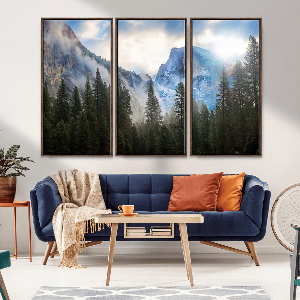Half Dome Yosemite Calinia Wall Art Canvas Print El Capitan