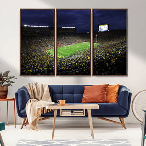 Michigan Wolverines Football Canvas Wall Decor, Football