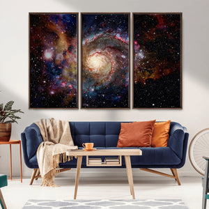 Nebula and Galaxies in Space Wall Art Canvas Print, Spiral