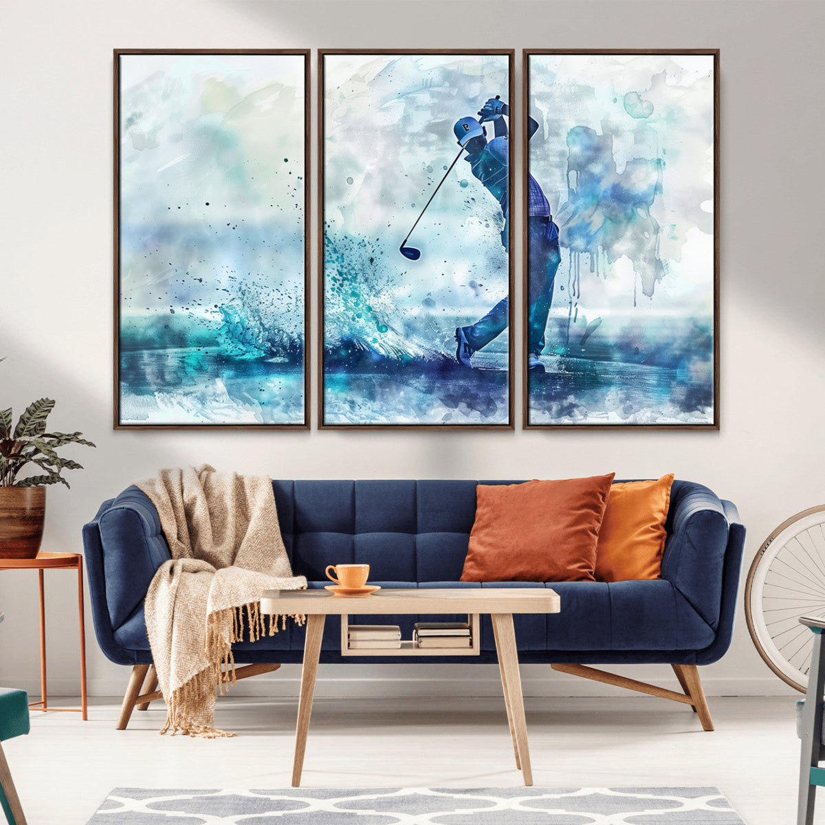 Golf Swing Wall Art Canvas Print - Sports-Inspired