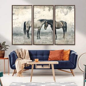 Chines Style Majestic Horses Wall Art | Ready to Hang and