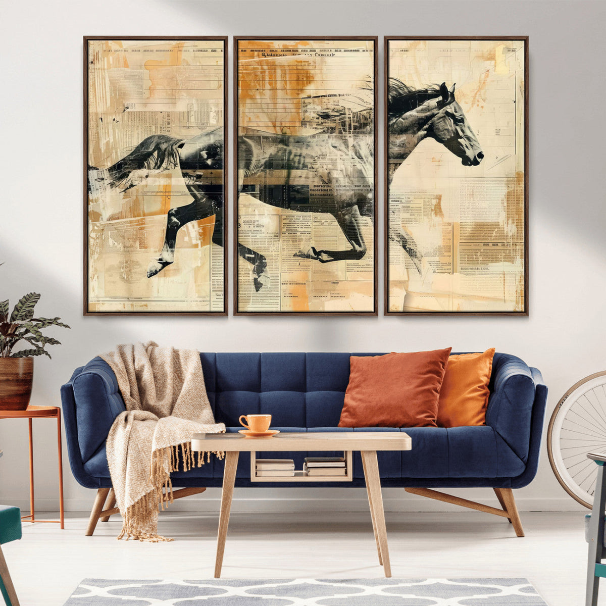 Chines Style Running Horse Western Wall Art | Farmhouse Wall