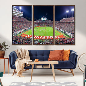 Wolfpack Football Team Print - Raleigh Carter-Finley Stadium