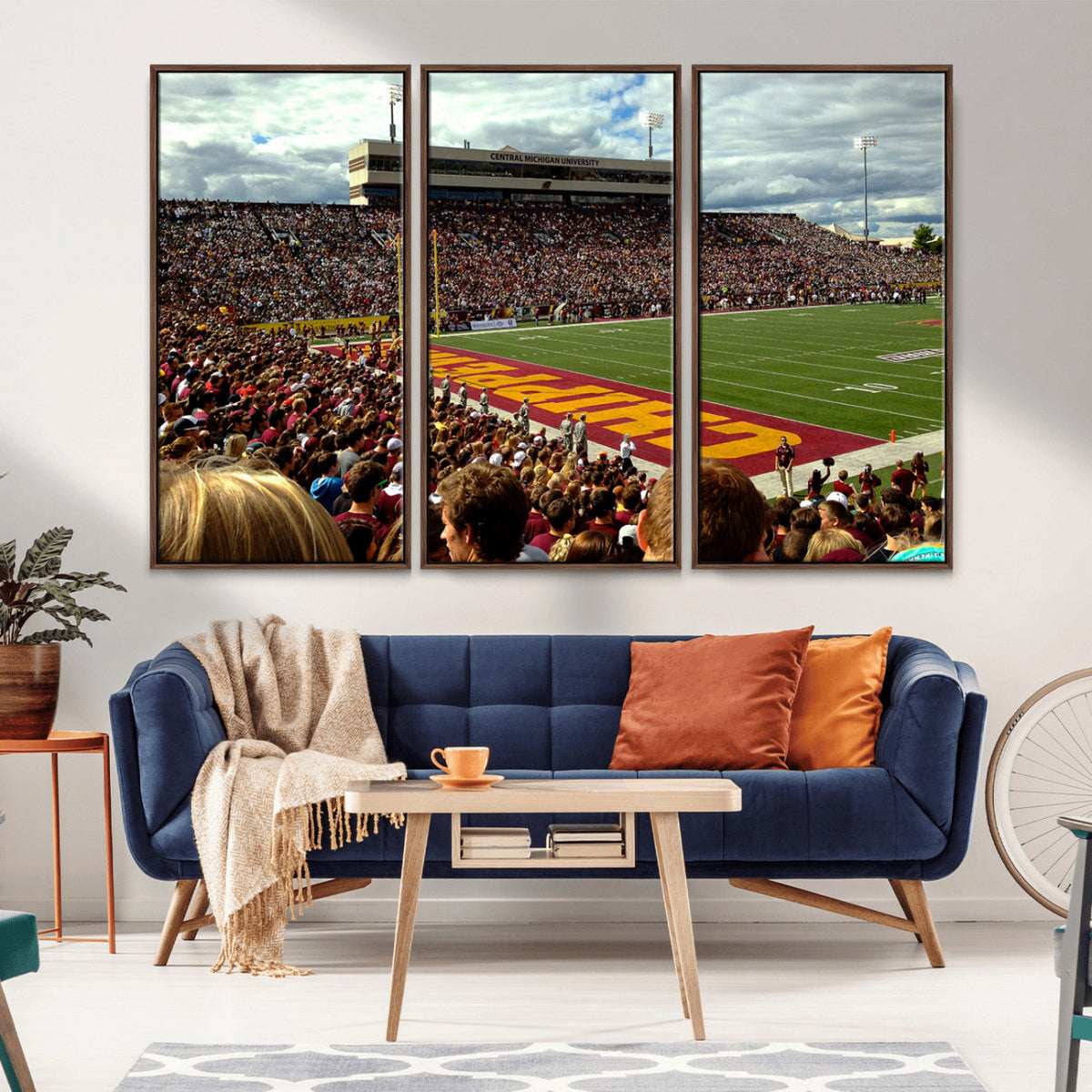 Central Michigan University Chippewas Football Team Print -