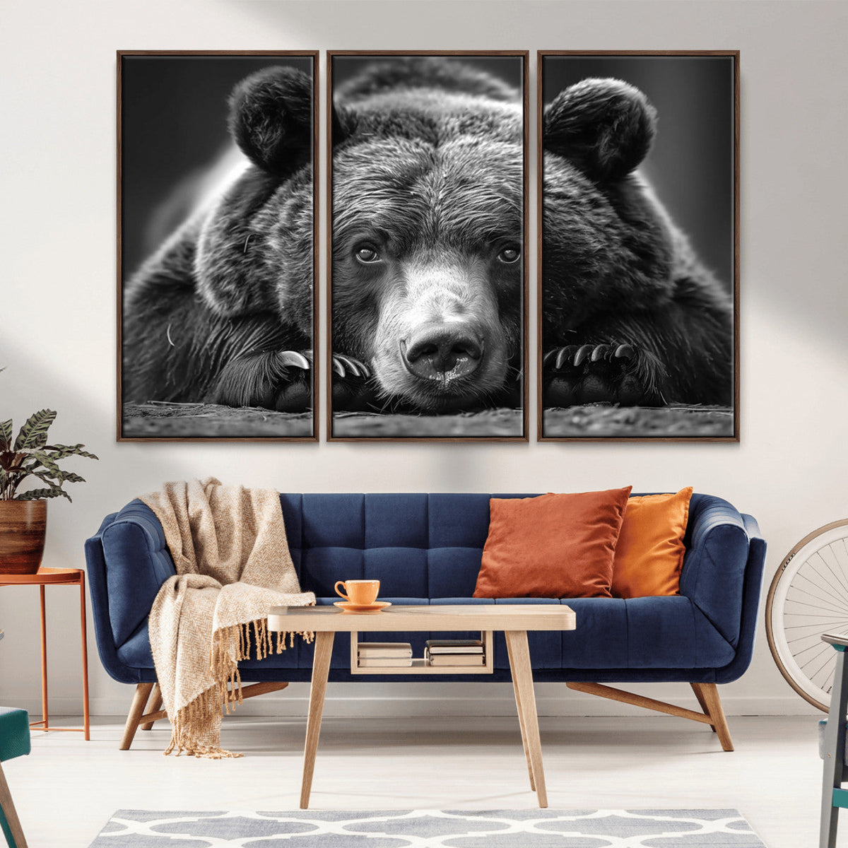 Resting Grizzly 399 Bear Canvas Print | Ready to Hang Wall