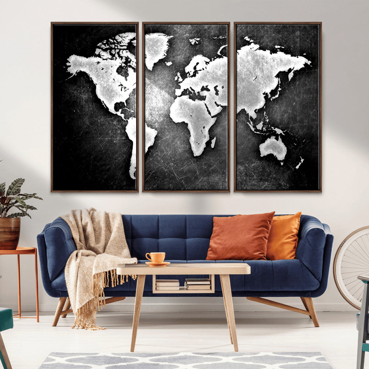 World Map Wall Art Canvas Print – Framed Wall Art for