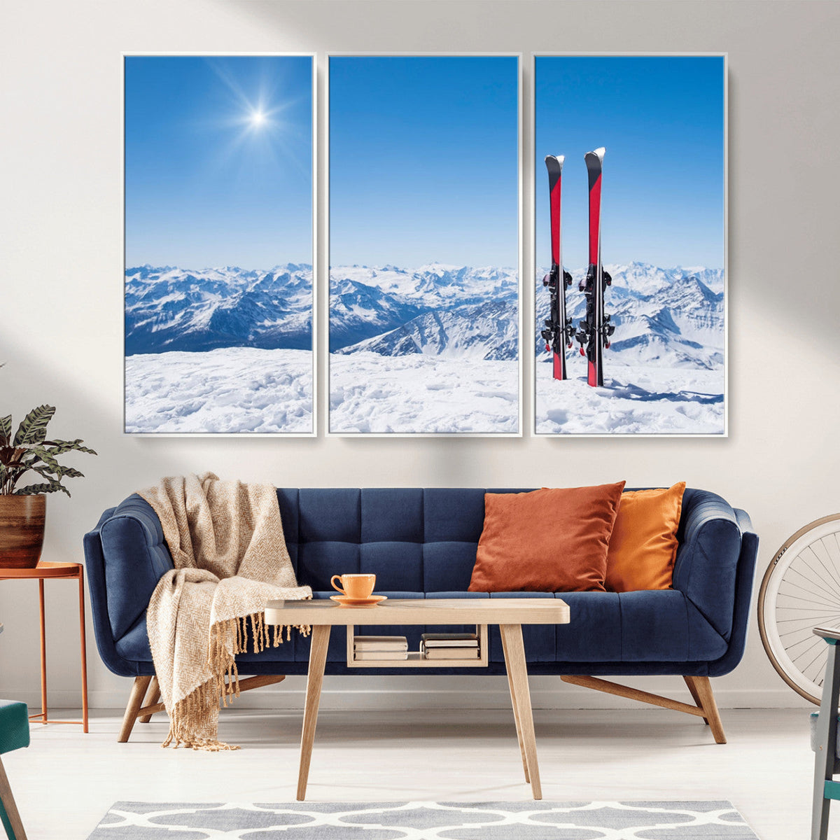 Ski Season Snow Wall Art Canvas Print