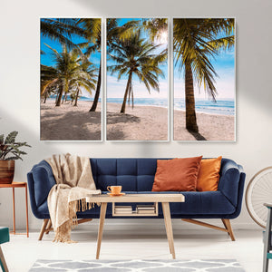 Palm Beach Tropical Island Wall Art Canvas Print