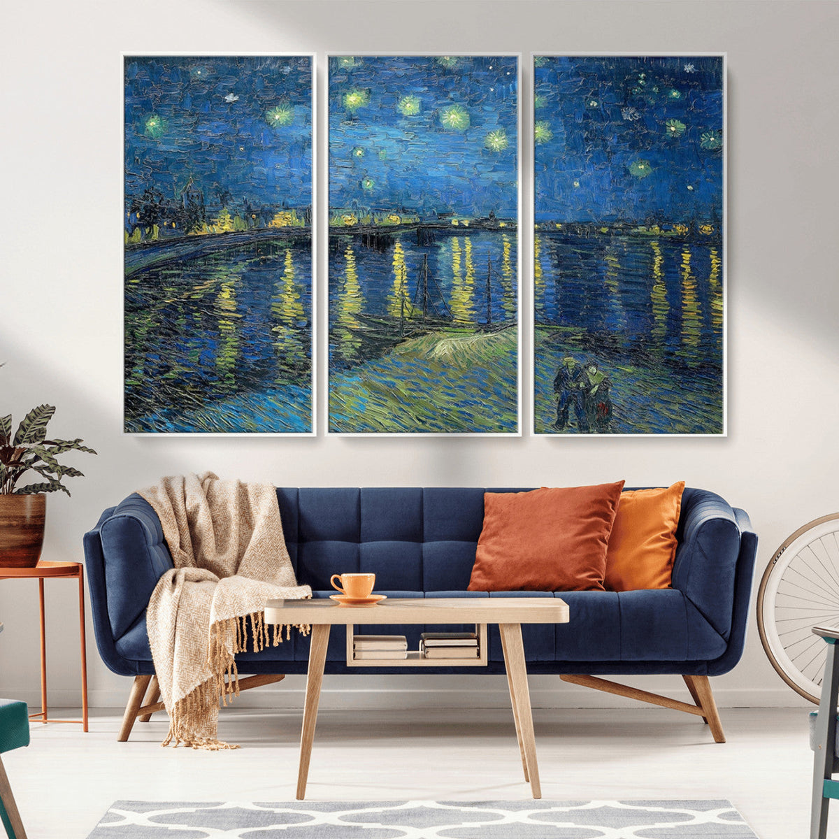 Vincent van Gogh Starry Night over the Rhone Abstract Wall