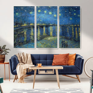 Vincent van Gogh Starry Night over the Rhone Abstract Wall
