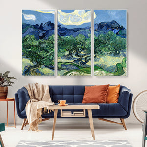 Olive Trees Van Gogh Wall Art Canvas Print