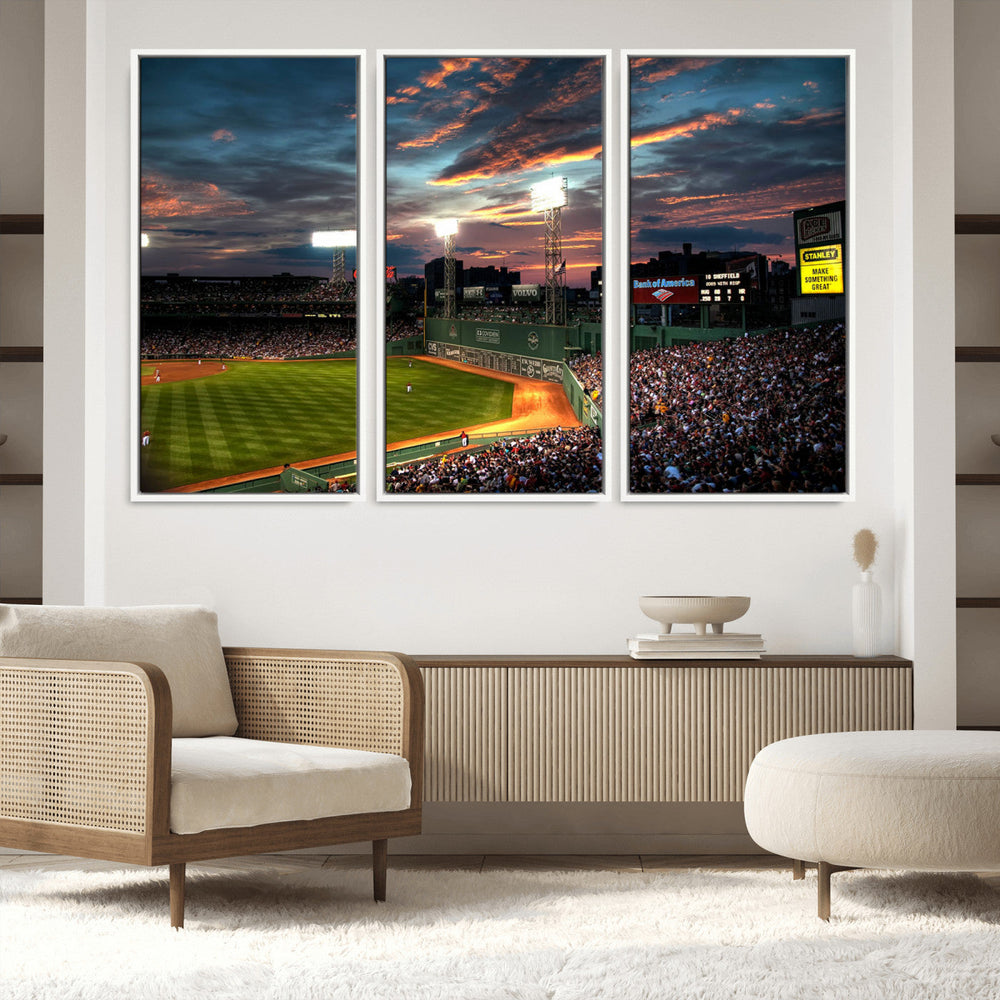 Fenway Park Wall Art Canvas Print | Large Baseball Stadium