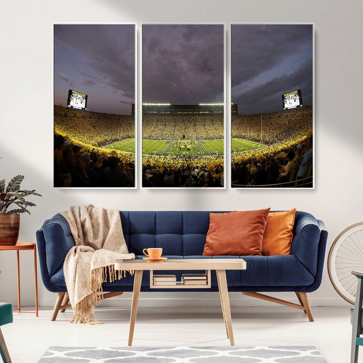 Michigan Wolverines Print - Michigan Stadium Wall Art Canvas