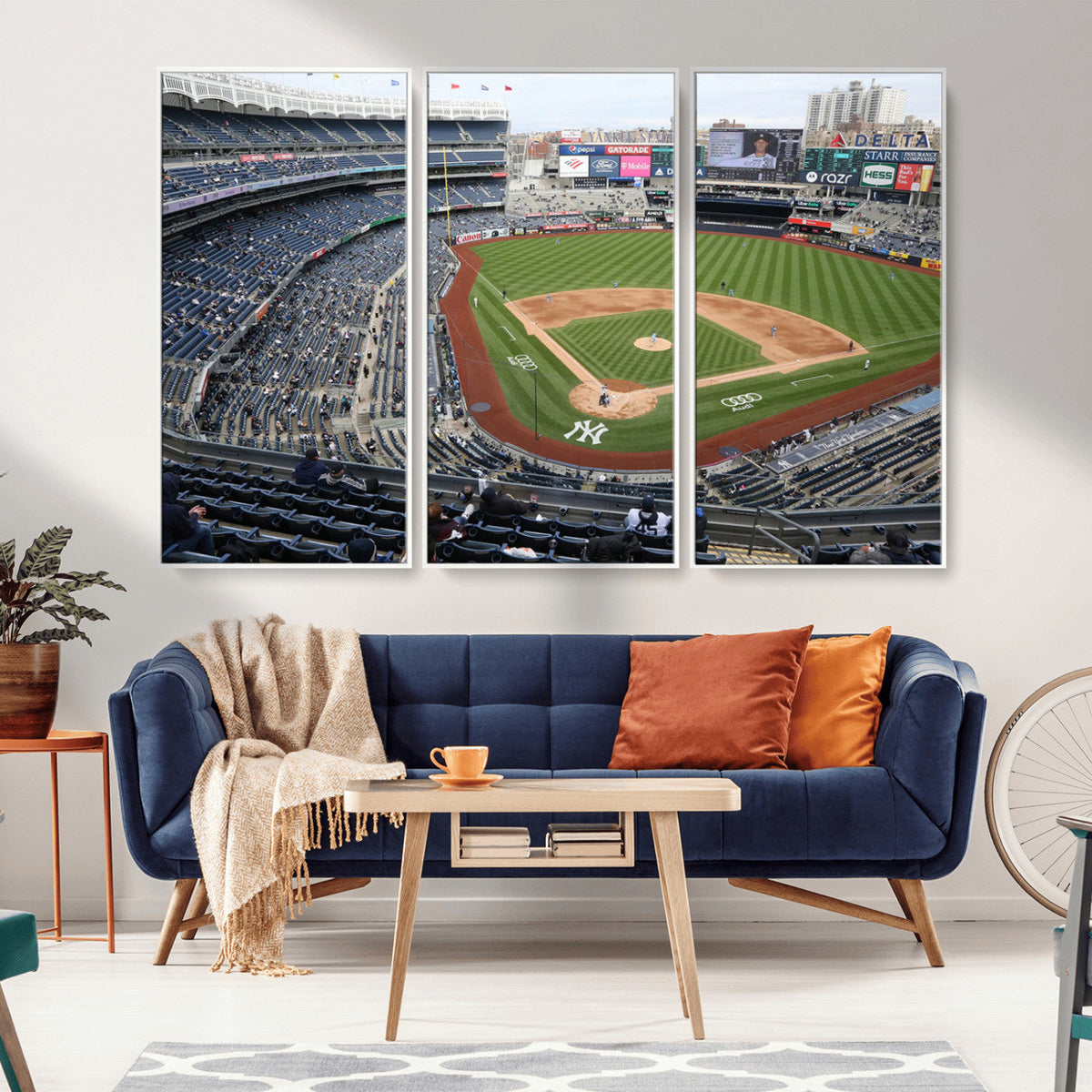 New York Yankees Baseball Team Print - Yankee Stadium Wall