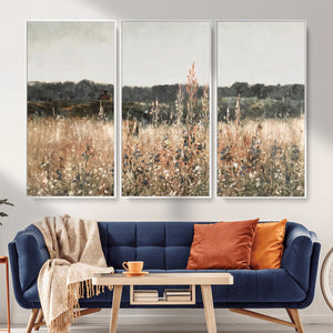 Rustic Field Landscape Wall Art Print, Giclee Canvas Wall