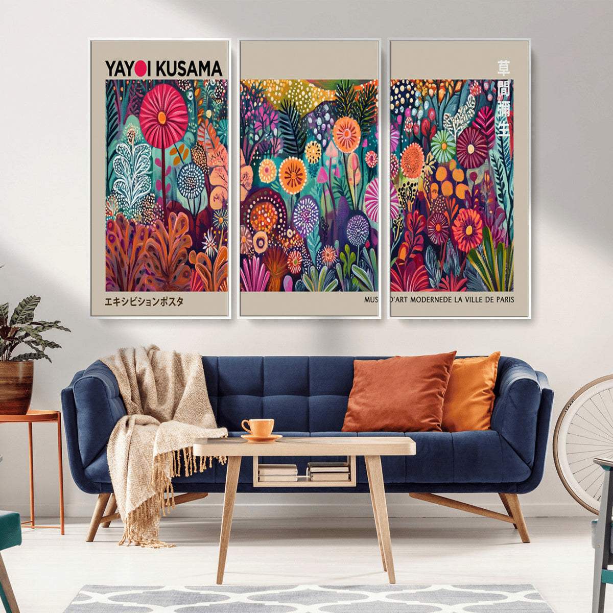 Yayoi Kusama Wall Art Canvas Print, Abstract Art, Large