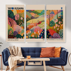 Yayoi Kusama Japanese Art Canvas Print, Abstract Art, Large