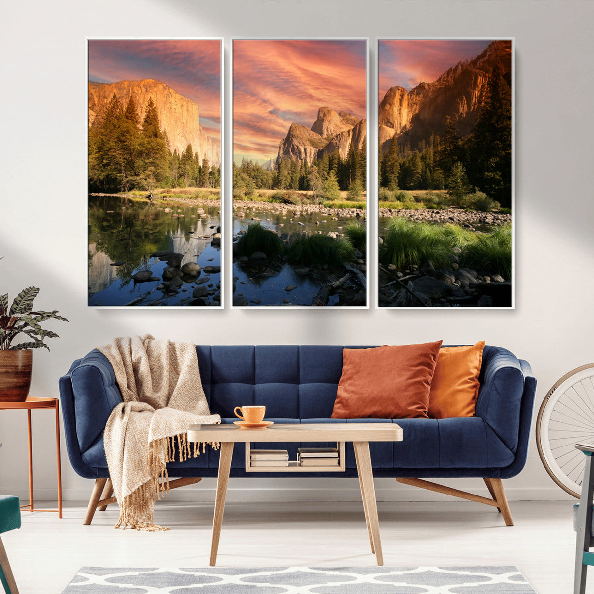 Yosemite Valley Wall Art, El Capitan Sunset Canvas Print,