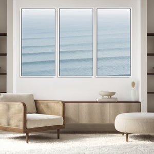 Ocean Waves Wall Art Canvas Print – Framed Solo Surfer Wave
