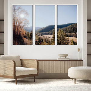 Rustic Landscape Wall Art Canvas Print – Serene Valley Scene
