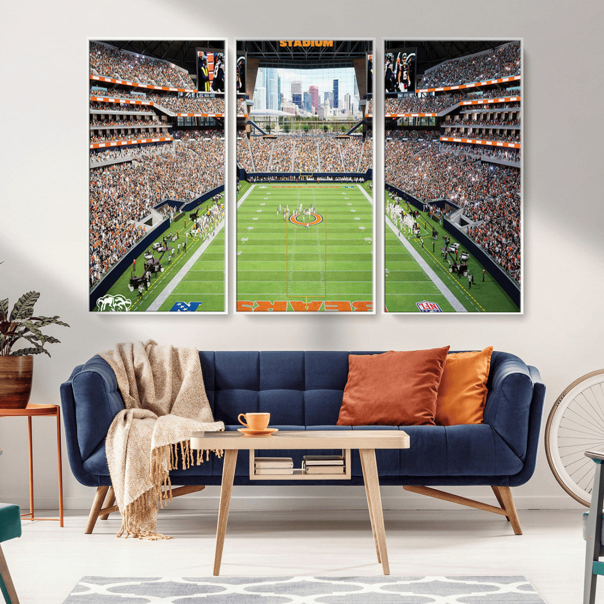 Chicago Bears Soldiers Field Wall Art Canvas Print – Framed