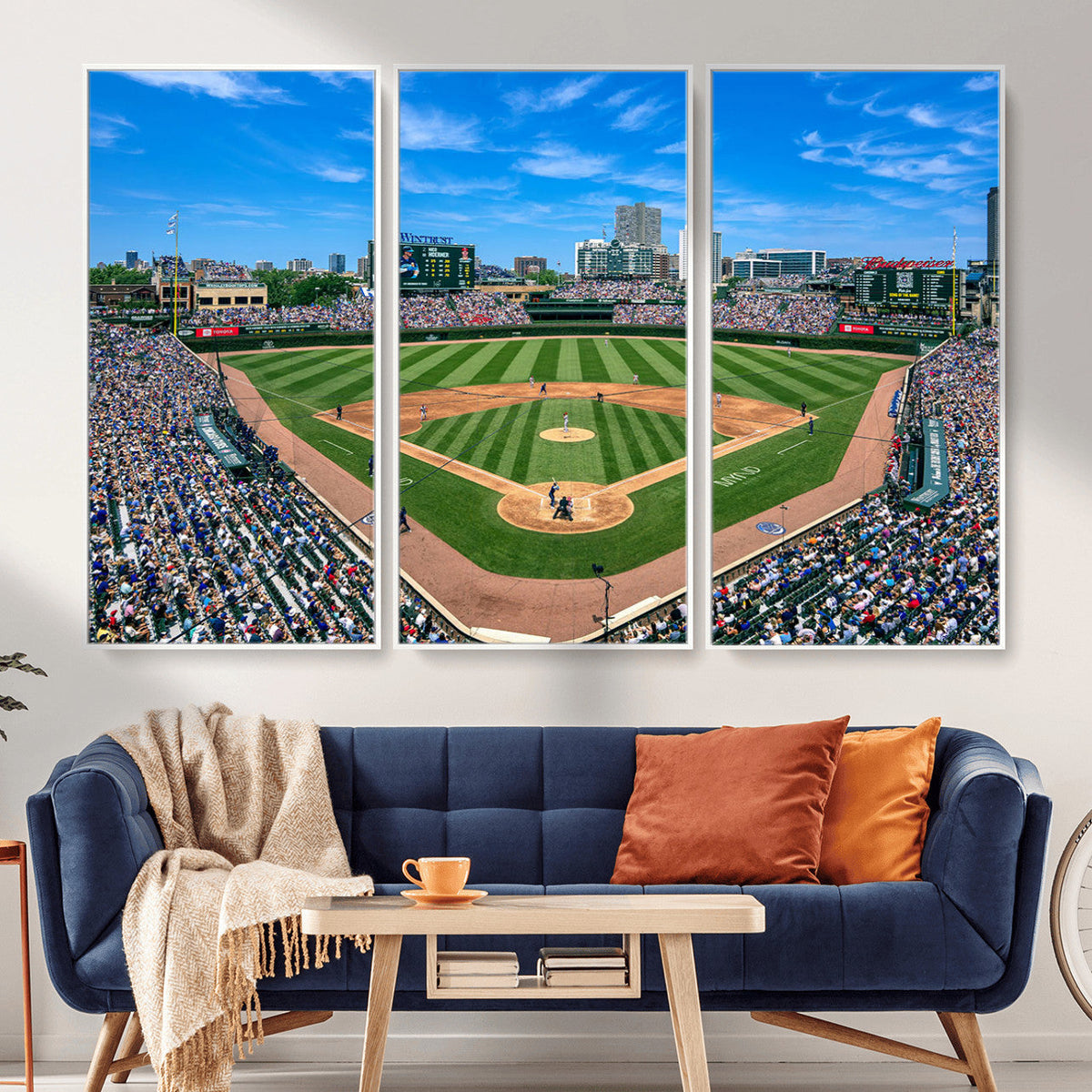 Wrigley Field Baseball Stadium Canvas Wall Art – Packed