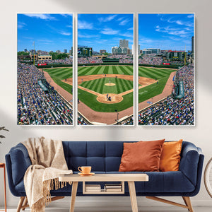 Wrigley Field Baseball Stadium Canvas Wall Art – Packed