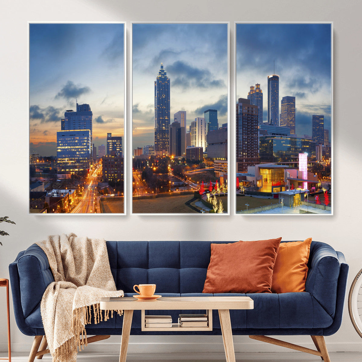 Atlanta Skyline Wall Art Canvas Print, Atlanta Downtown