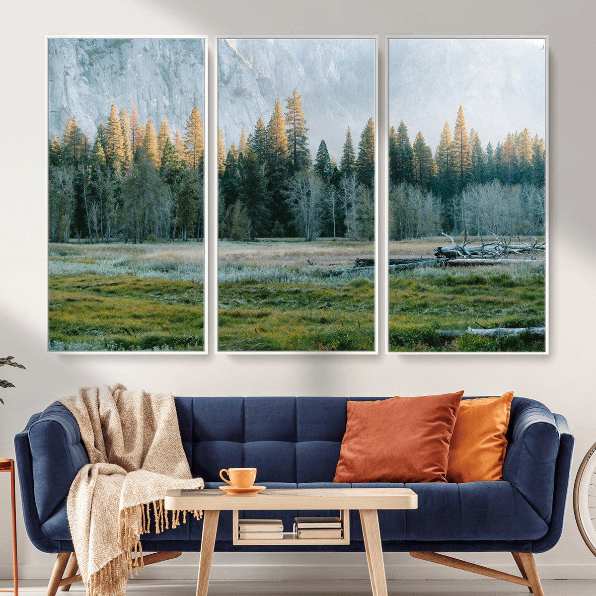 Forest Meadow Wall Art Canvas Print, Pine Tree Landscape