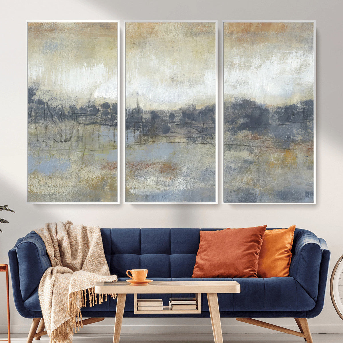 Abstract Neutral Landscape Painting Wall Art