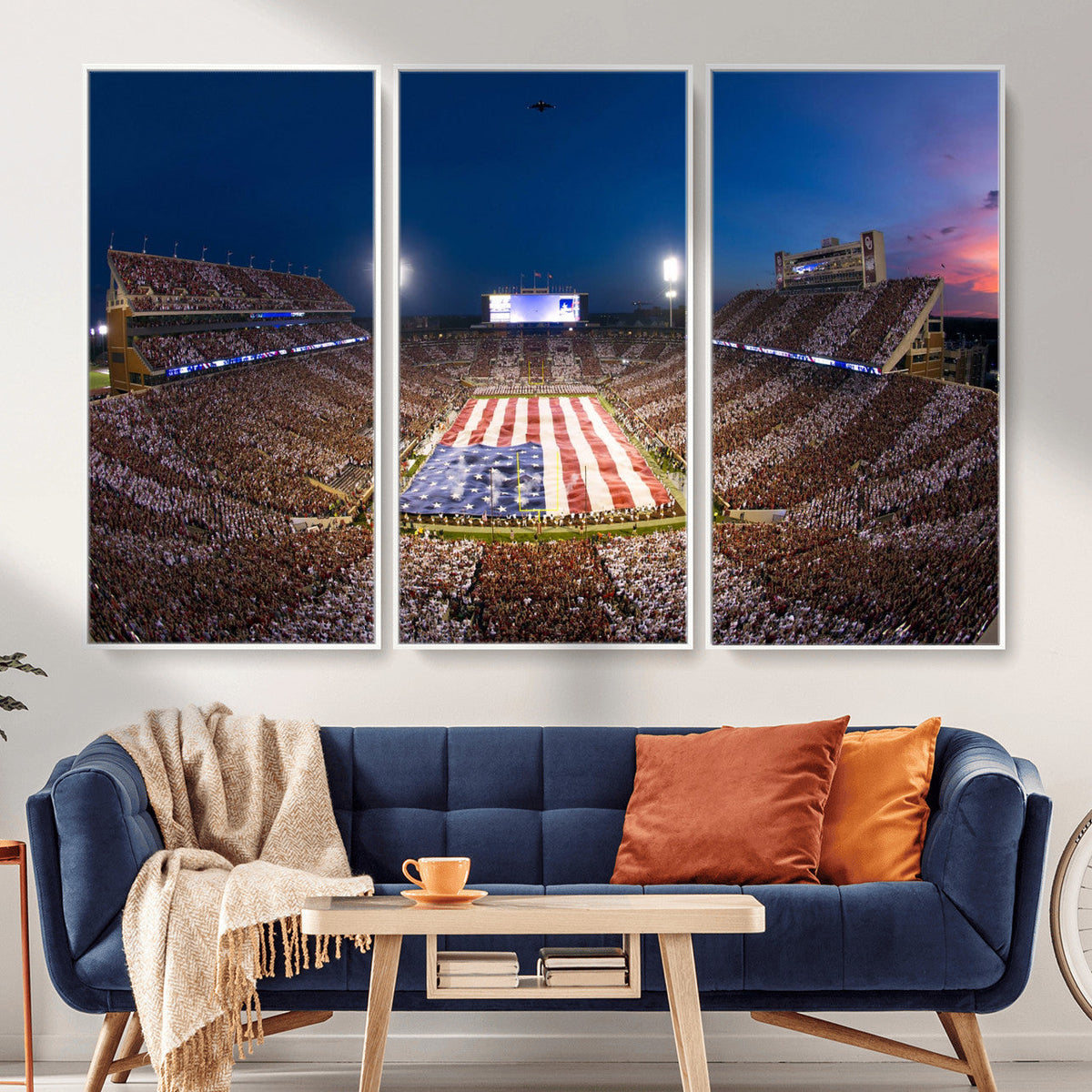 Oklahoma Sooners Memorial Stadium Wall Art Canvas Print,