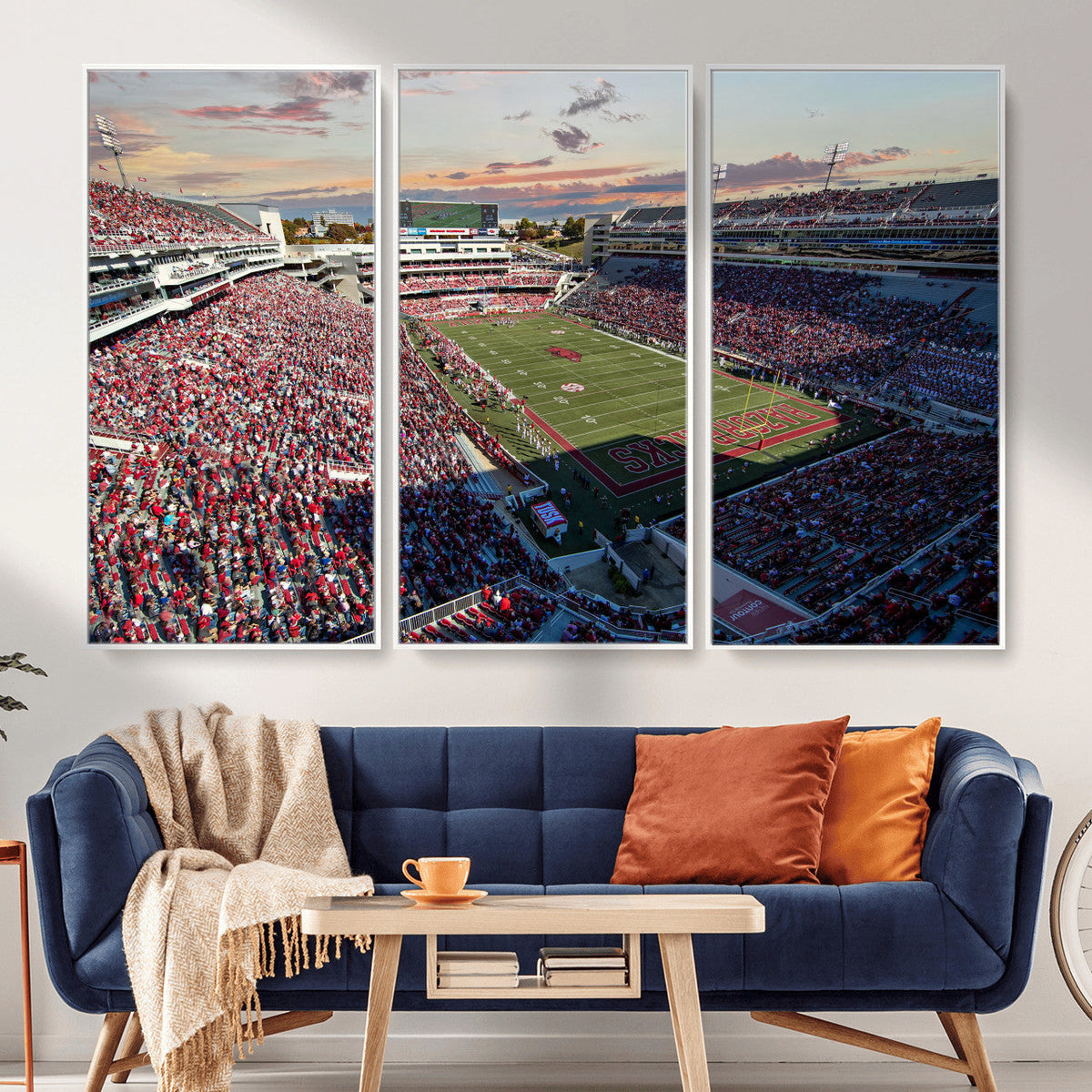 Donald W. Reynolds Razorback Stadium Wall Art Canvas Print –
