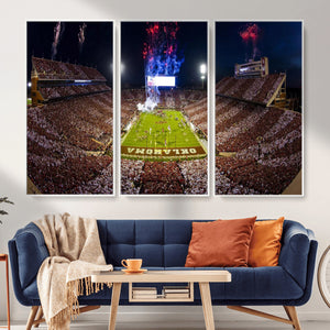Oklahoma Memorial Stadium Wall Art Canvas Print – Oklahoma