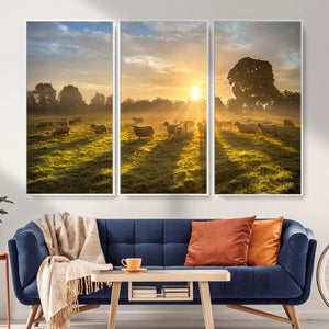 Sheep Wall Art Canvas Print – Rural Farm Animal Artwork