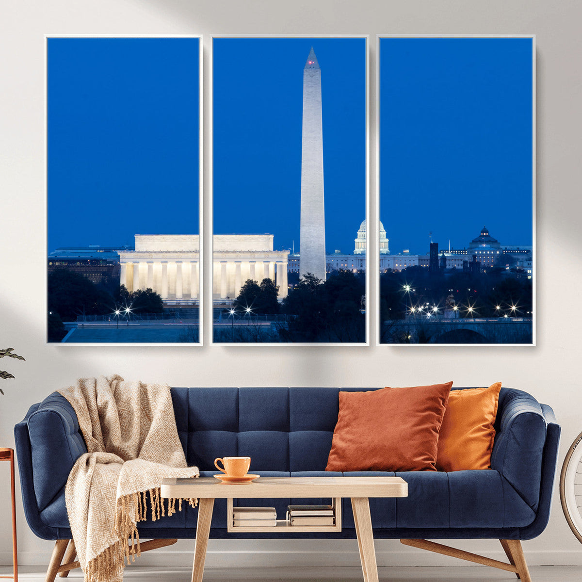 Washington DC Skyline Wall Art Canvas Print – Lincoln