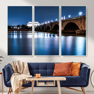 Washington DC Wall Art Canvas Print – Lincoln Memorial Night