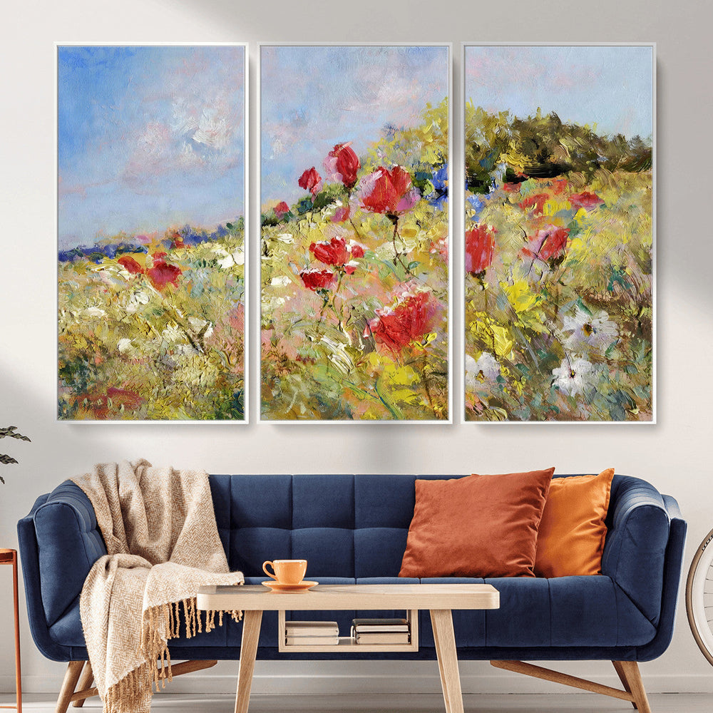 Abstract Mountain Landscape Wall Art Canvas Print – Textured