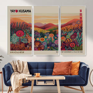Yayoi Kusama Colorful Landscape Wall Art Canvas Print –